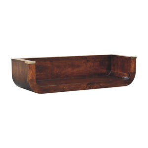 Indira California Walnut Floating Console Table