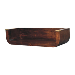 Indira California Walnut Floating Console Table