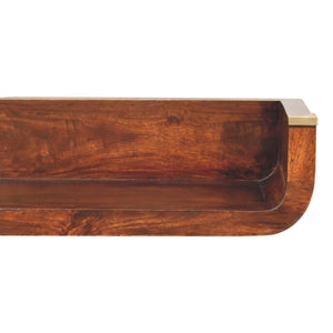 Indira California Walnut Floating Console Table