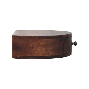 Honey Caramel Wall Mounted Rounded Bedside