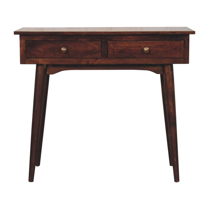 California Walnut Hallway 2 Drawer Console Table