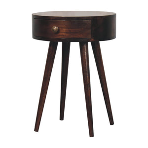 Nordic California Walnut Circular Shaped Bedside