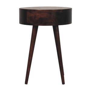 Nordic California Walnut Circular Shaped Bedside