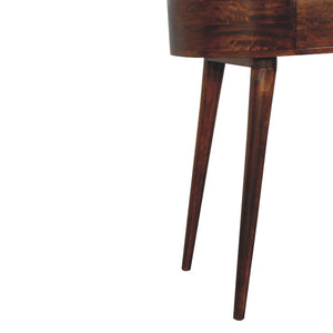 Honey Caramel Rounded Small Console Table