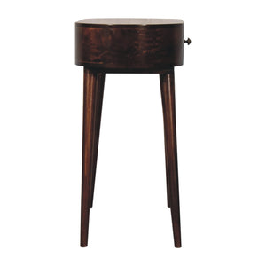 Honey Caramel Rounded Small Console Table