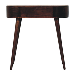 Honey Caramel Rounded Small Console Table