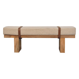 Belmont Cream Boucle Bench