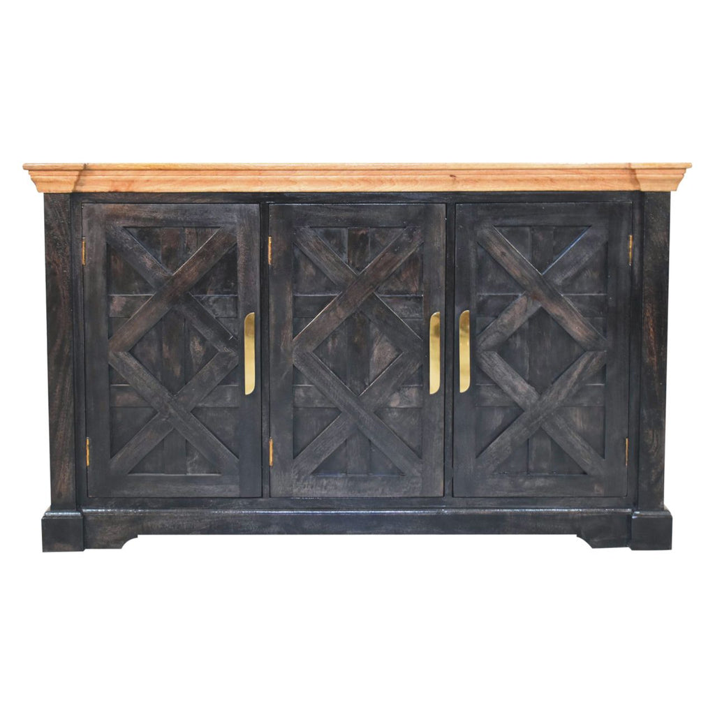 Regal Ash Black Rustic Sideboard