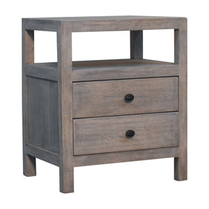 Acid Wash 2 Drawer Open Bedside