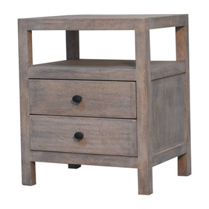 Acid Wash 2 Drawer Open Bedside