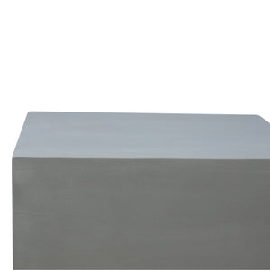 Sleek Cement Occasional Footstool