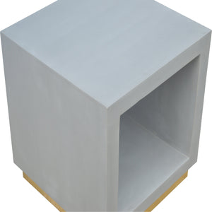 Cement Cube Bedside Table