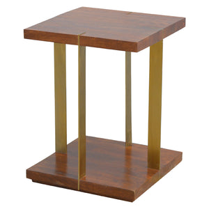 Open Panel Chestnut End Table