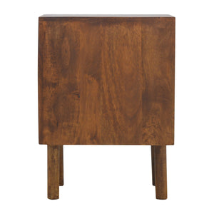 Oak Front 2 Drawer Bedside