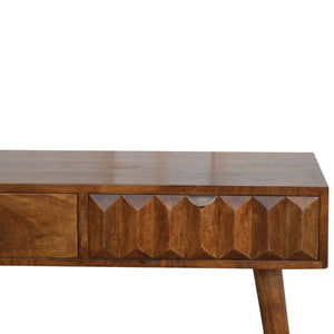 Chestnut Prism Console Table