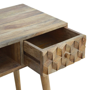 Cube Carved Writing Desk - SPECIAL OFFER PRICING LIMITED STOCK