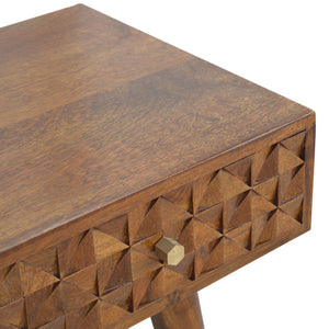 Chestnut Diamond Carve Console