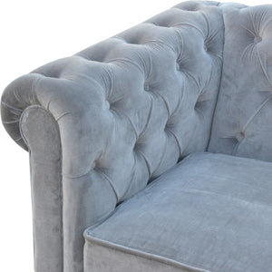 Grey Velvet Chesterfield Sofa