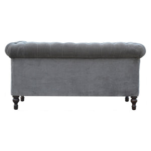 Grey Velvet Chesterfield Sofa