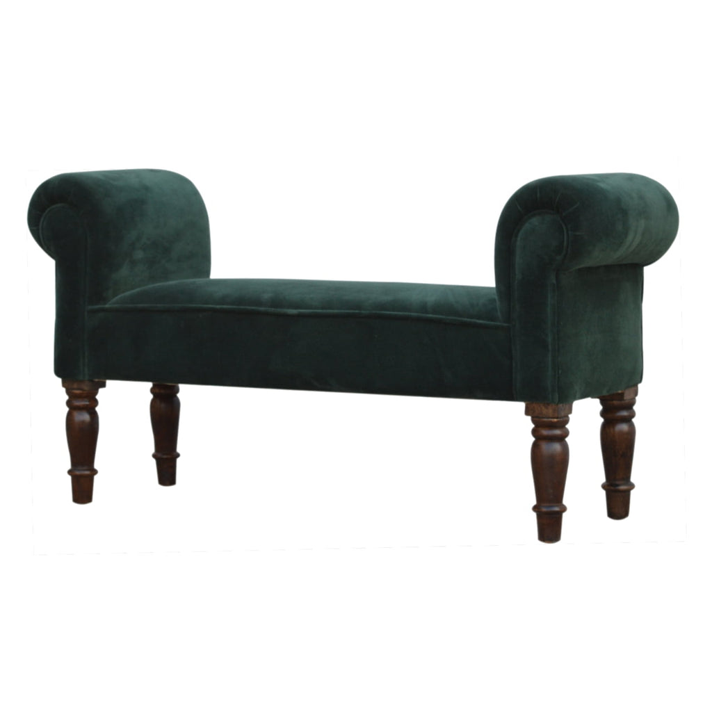 Emerald Velvet Bench