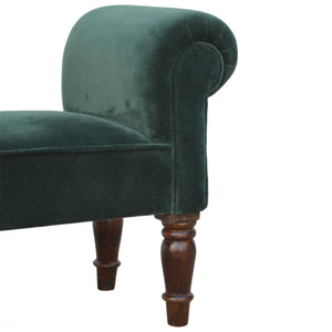 Emerald Velvet Bench