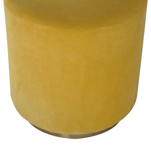 IN818 - Mustard Velvet Footstool with Gold Base