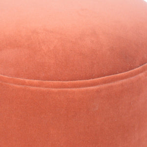 Brick Red Velvet Nordic Style Footstool