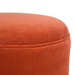 Brick Red Velvet Nordic Style Footstool