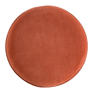 Brick Red Velvet Nordic Style Footstool