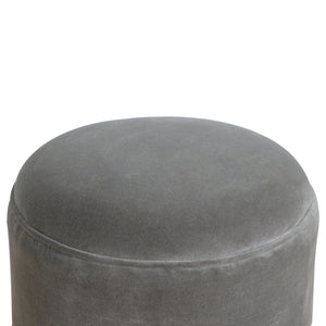 Grey Velvet Nordic Style Footstool