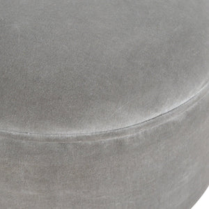 Grey Velvet Nordic Style Footstool