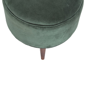 Emerald Green Velvet Nordic Style Footstool