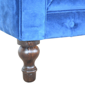 Royal Blue Velvet Chesterfield Sofa