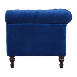 Royal Blue Velvet Chesterfield Sofa