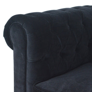 Black Velvet Chesterfield Sofa