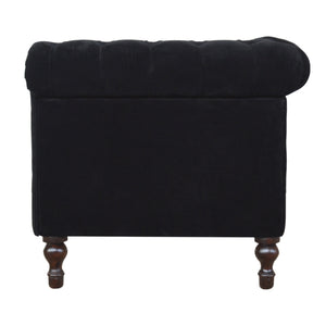 Black Velvet Chesterfield Sofa