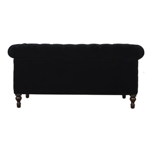 Black Velvet Chesterfield Sofa