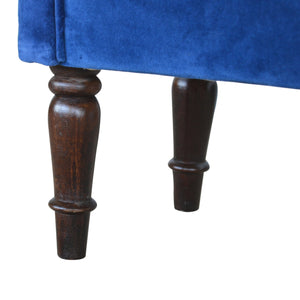 Royal Blue Velvet Bench