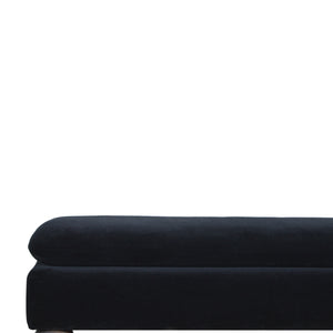 Black Velvet Bench with Castor Legs