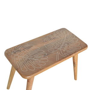 Leaf Resin Print Bench