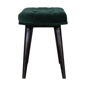 Emerald Cotton Velvet Deep Button Bench - On Back Order place your orders now!