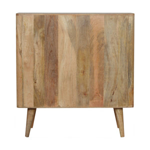 Leaf Embossed Resin Solid Wood Cabinet