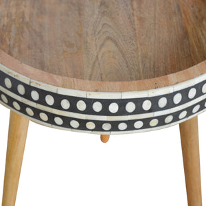 Large Patterned Nordic Style End Table