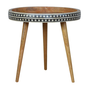 Large Patterned Nordic Style End Table