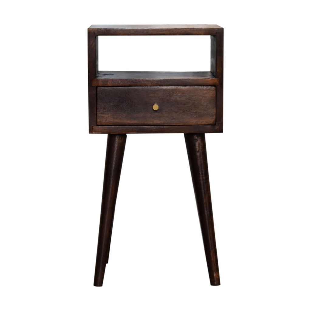 Small Light Walnut Finish Bedside