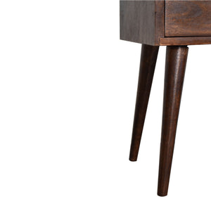 Small Light Walnut Finish Bedside