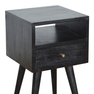 Small Ash Black Finish Bedside