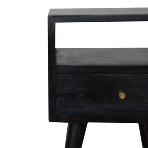 Small Ash Black Finish Bedside