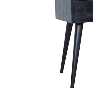 Small Ash Black Finish Bedside