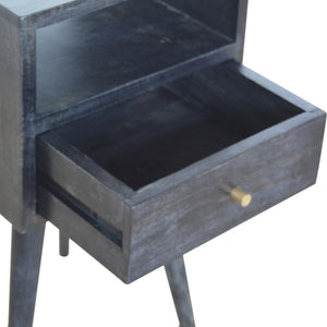 Small Ash Black Finish Bedside